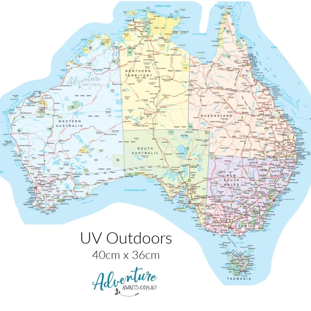 map of Australia sticker map